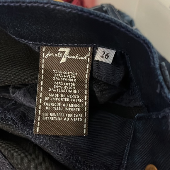 7 For All Mankind Jeans ‘Gwenevere’ Skinny Dark Denim Size 26 - Picture 7 of 7